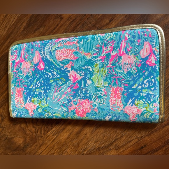 Lilly Pulitzer Travel Organizer fished my wish print vacation beach summer - Picture 3 of 4